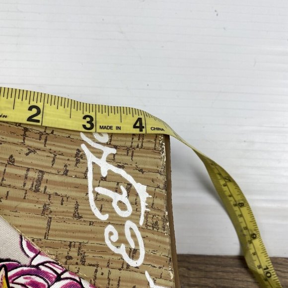 Vintage Y2Kstyle 00sfashion Ed Hardy Wedge Womens Floral 4.5" Inch Heels US Sz 5 - Picture 8 of 9